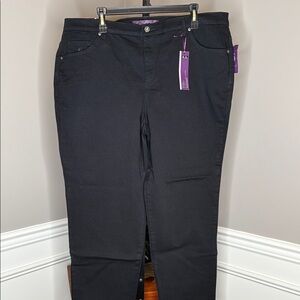 Gloria Vanderbilt Amanda Black Women's Jeans Size 18W Short
